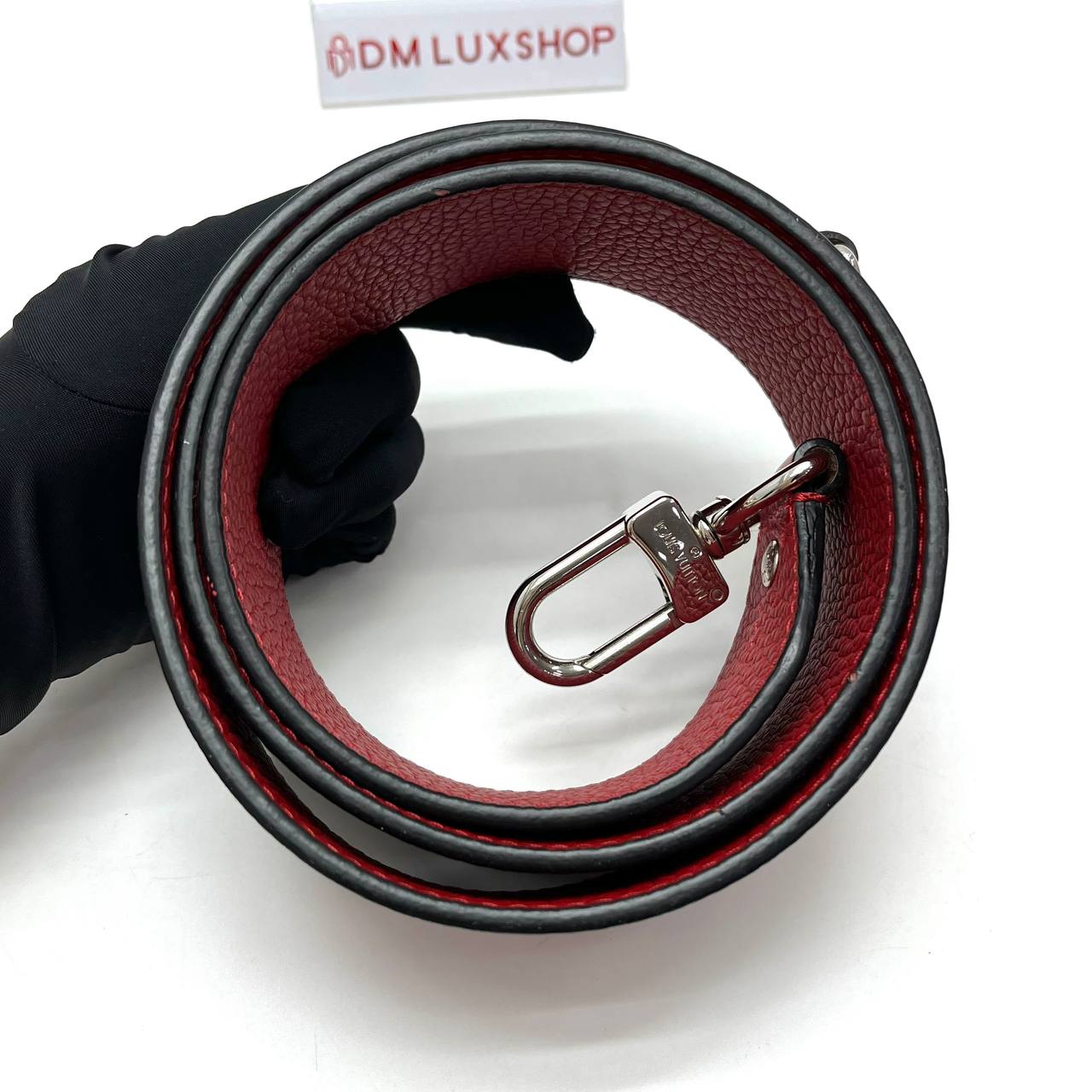 LV Red Leather Strap