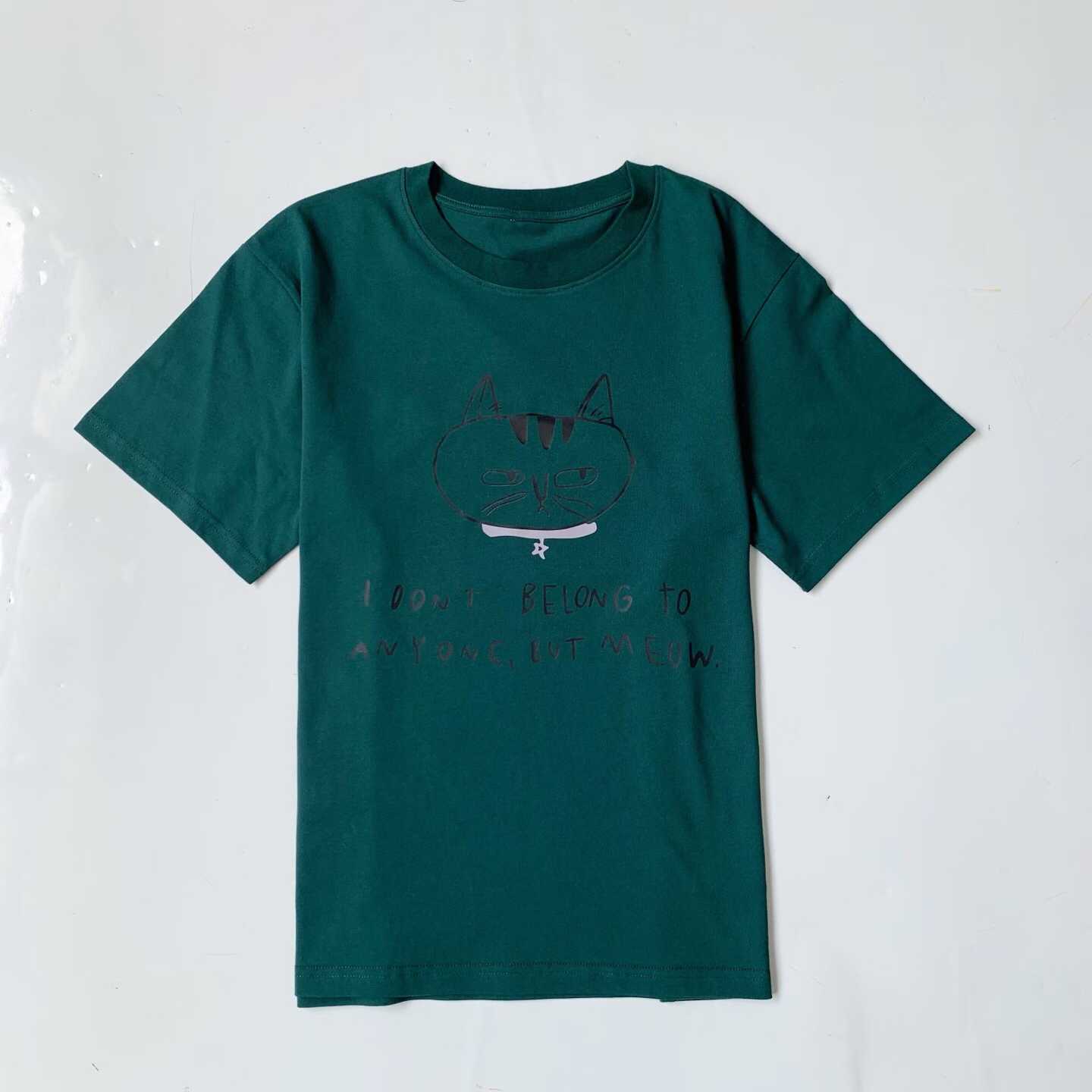 預訂 貓咪MEOW圖案短袖Tee [貨號26A548]