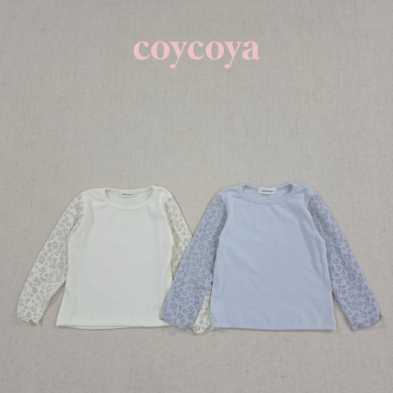 🌸預訂 韓國直送🌸🇰🇷COYCOYA兩色花卉薄紗袖長袖上衣