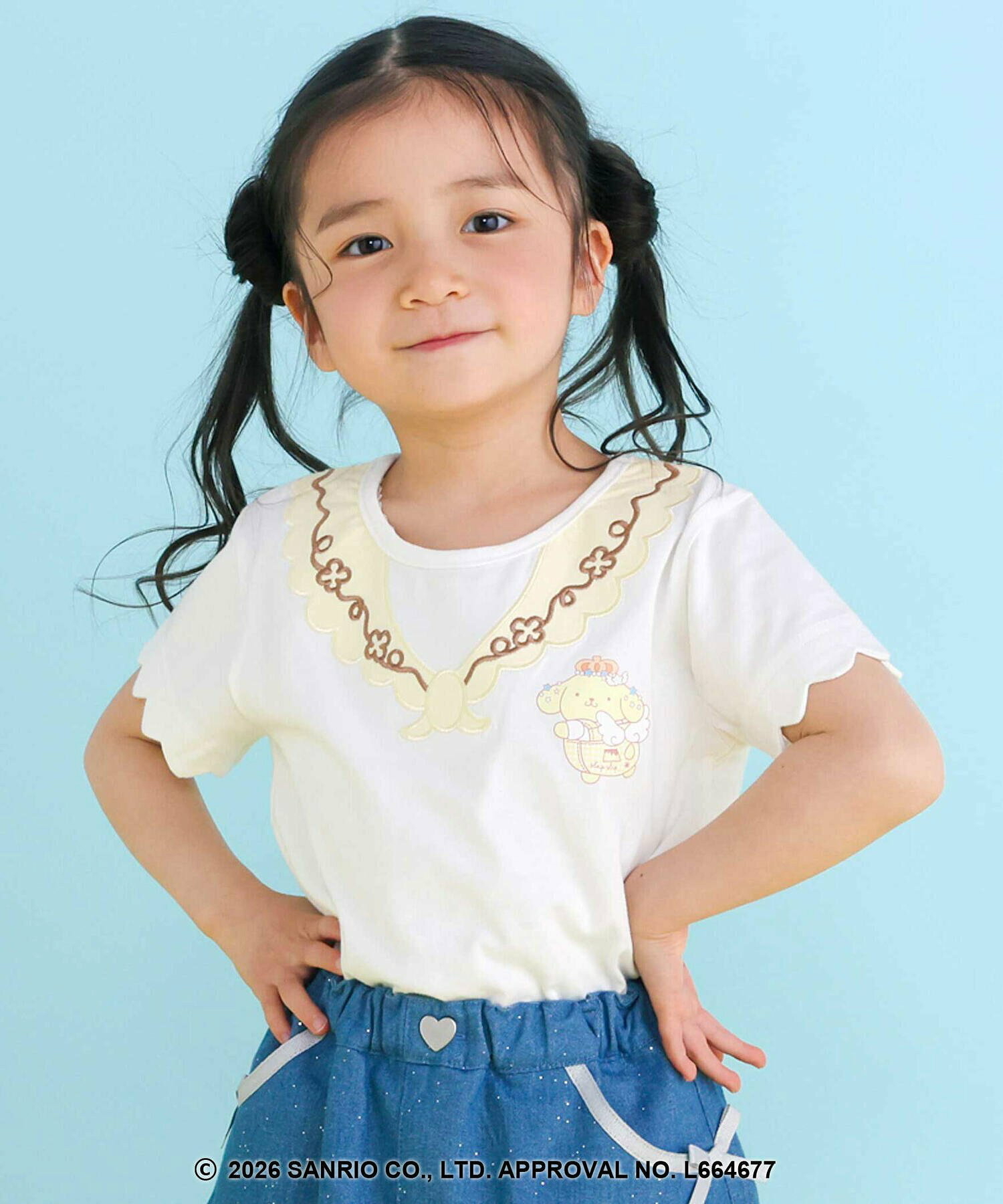 🇯🇵預訂 日本直送🇯🇵Slap Slip x Sanrio系列兩色人物印花立體耳朵刺繡水手領扇形袖上衣