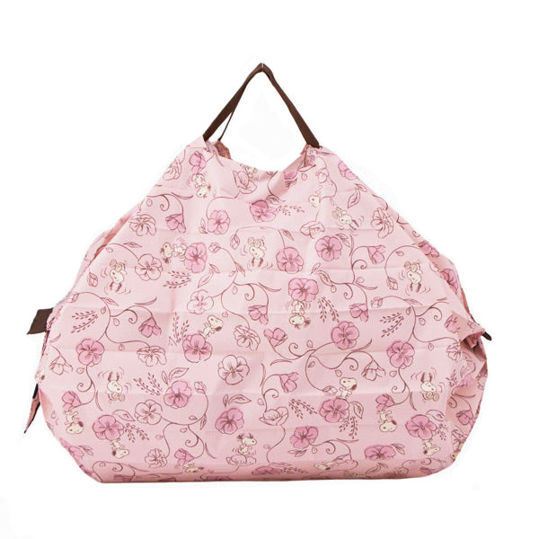 現貨｜Snoopy 日本 Shupatto Compact Bag 可摺 環保袋 M Size (花朵圖案 SPZ-4367)