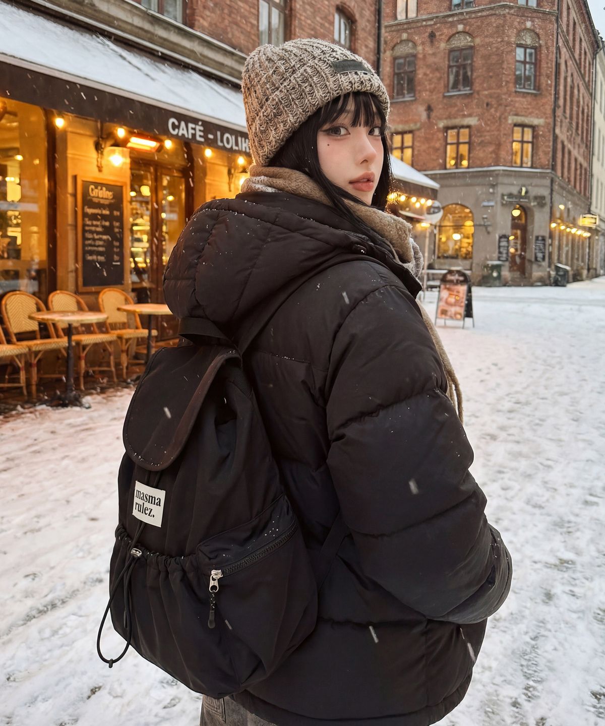 🇰🇷訂購｜Masmarulez｜String flap backpack 4色