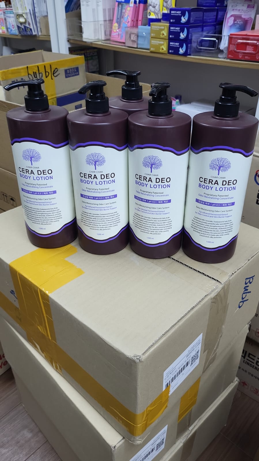 韓國🇰🇷EVAS Char Char 清爽去異味身體乳1500ml 棉花香  (現貨品)