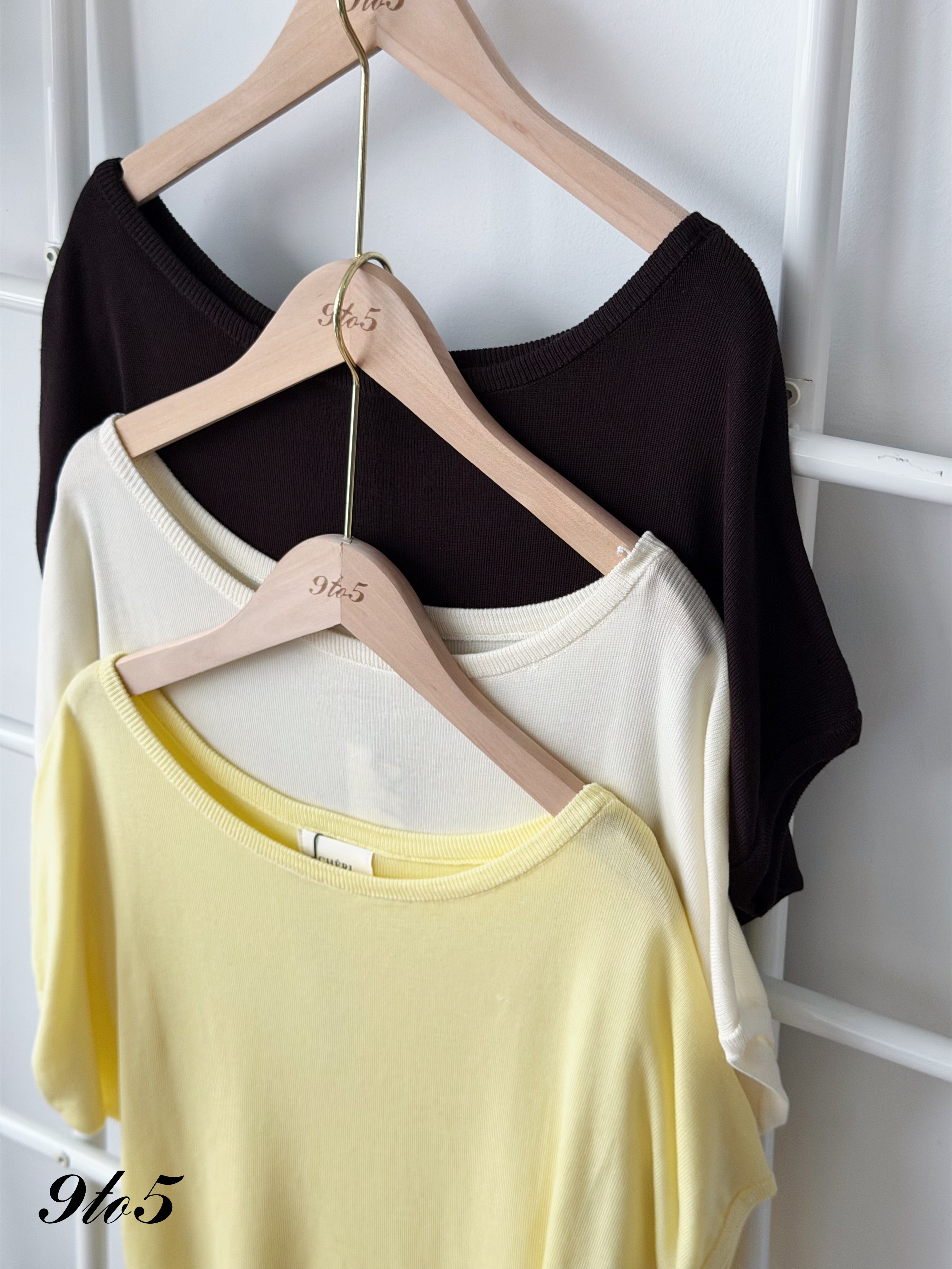 T4505 Boat Neck Knit Top - 3 Colors 