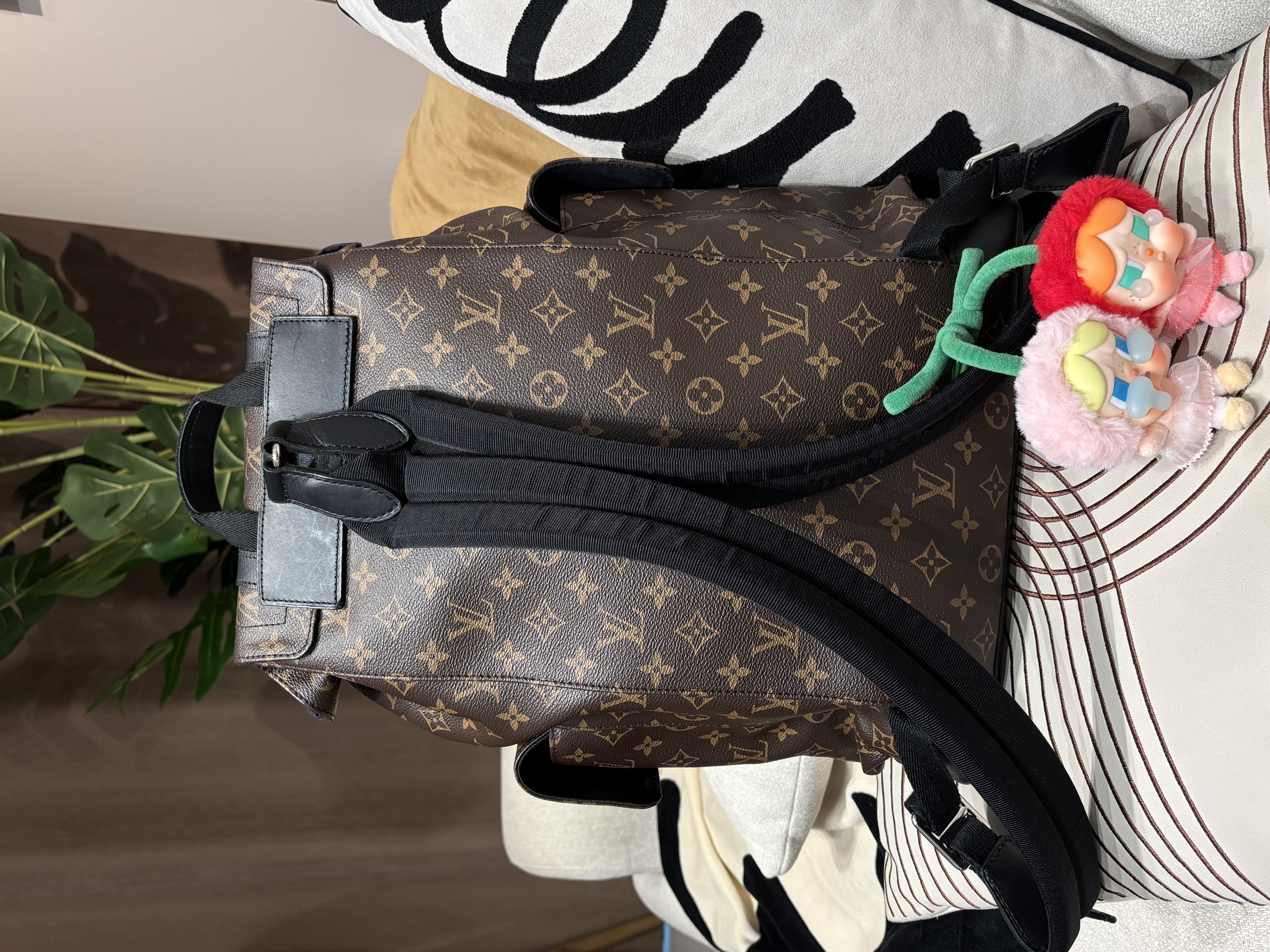 Lv backpack Christopher MM M43735 Monogram Macassar 100%Authentic,95%new✅dust bag ✨