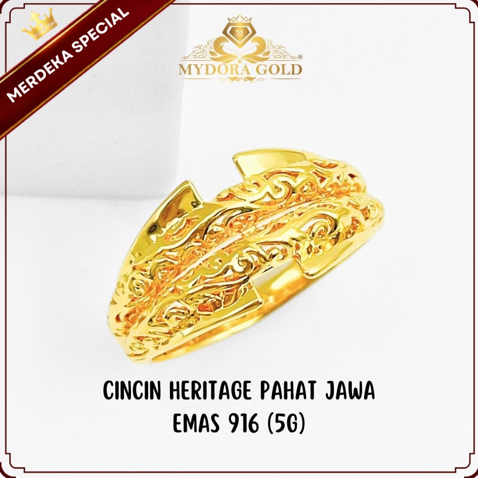 MYDORA Cincin Heritage Pahat Jawa (5G) l EMAS 916/22K