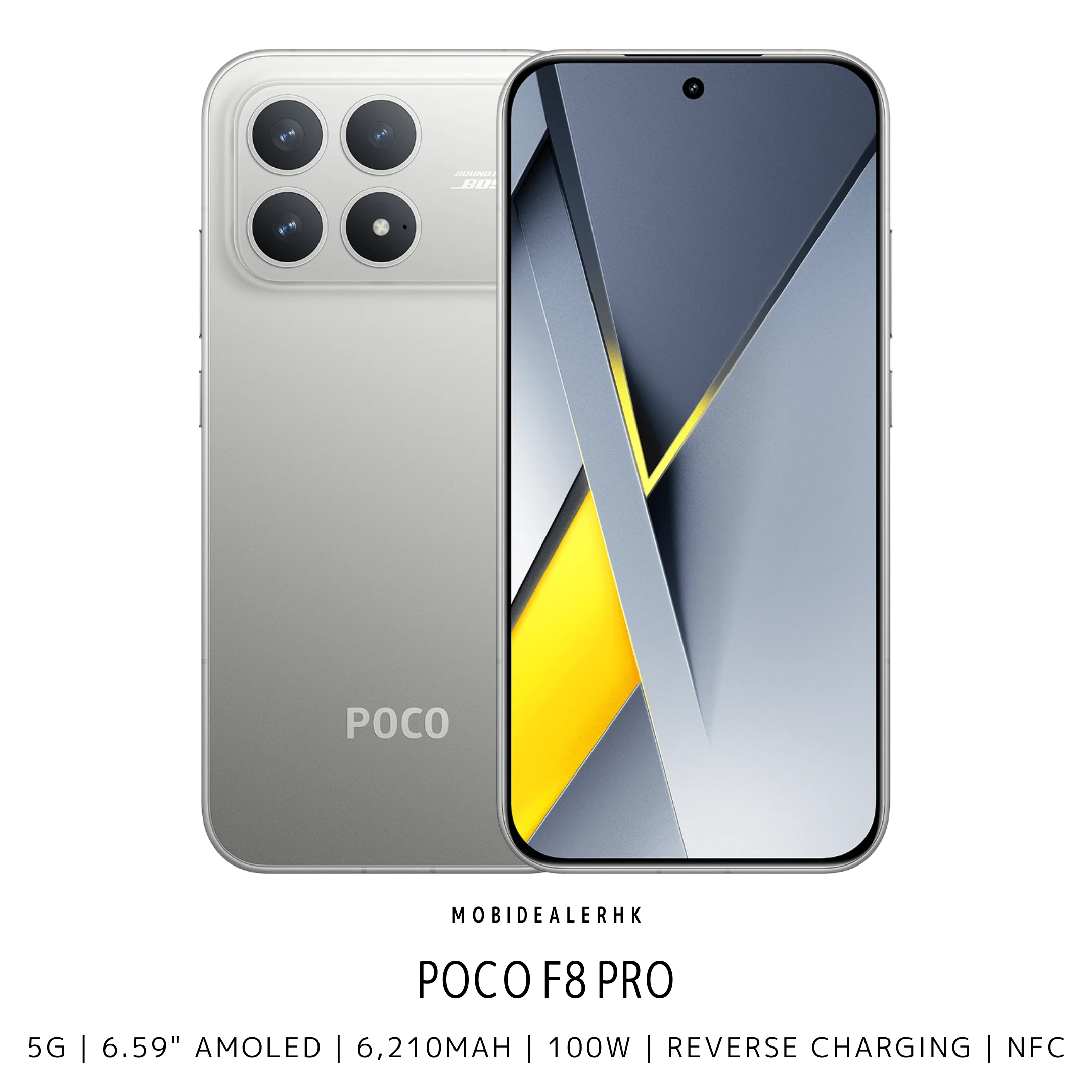Poco F8 Pro | 5G | 智能手機 | Snapdragon 8 Elite | OIS主鏡頭 | 100W快充 | IP68防水
