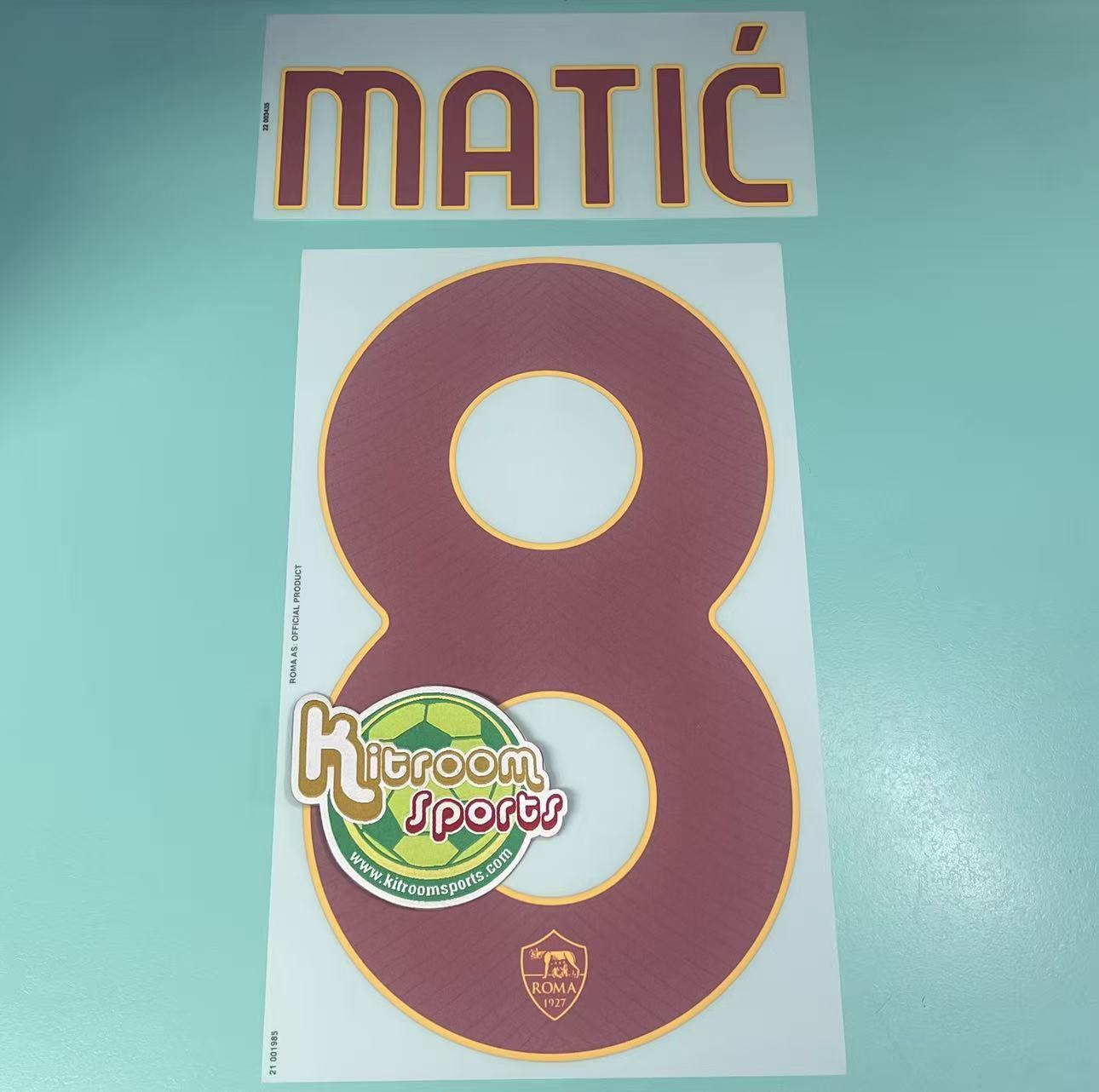 2021-23 Roma Away Nameset #8 MATIC