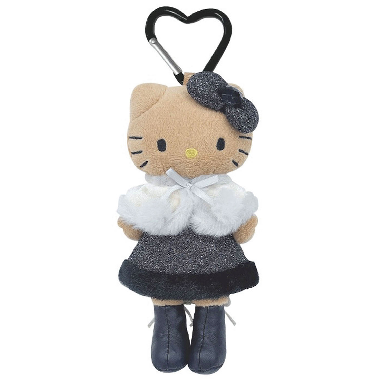 Sanrio - 時尚系列公仔掛飾 (Hello Kitty灰黑色斗篷款)