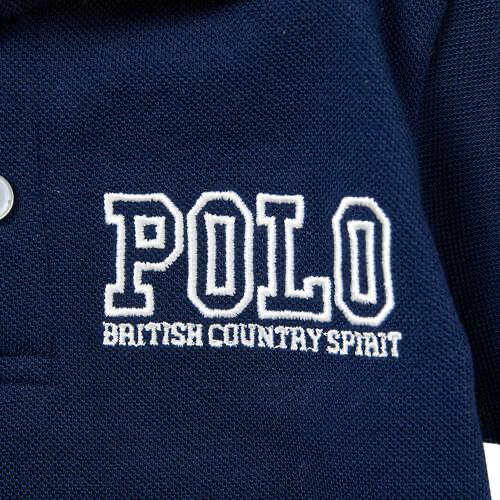 🇯🇵預訂 日本直送🇯🇵Polo Baby標誌刺繡撞色海軍藍翻領短袖Polo上衣