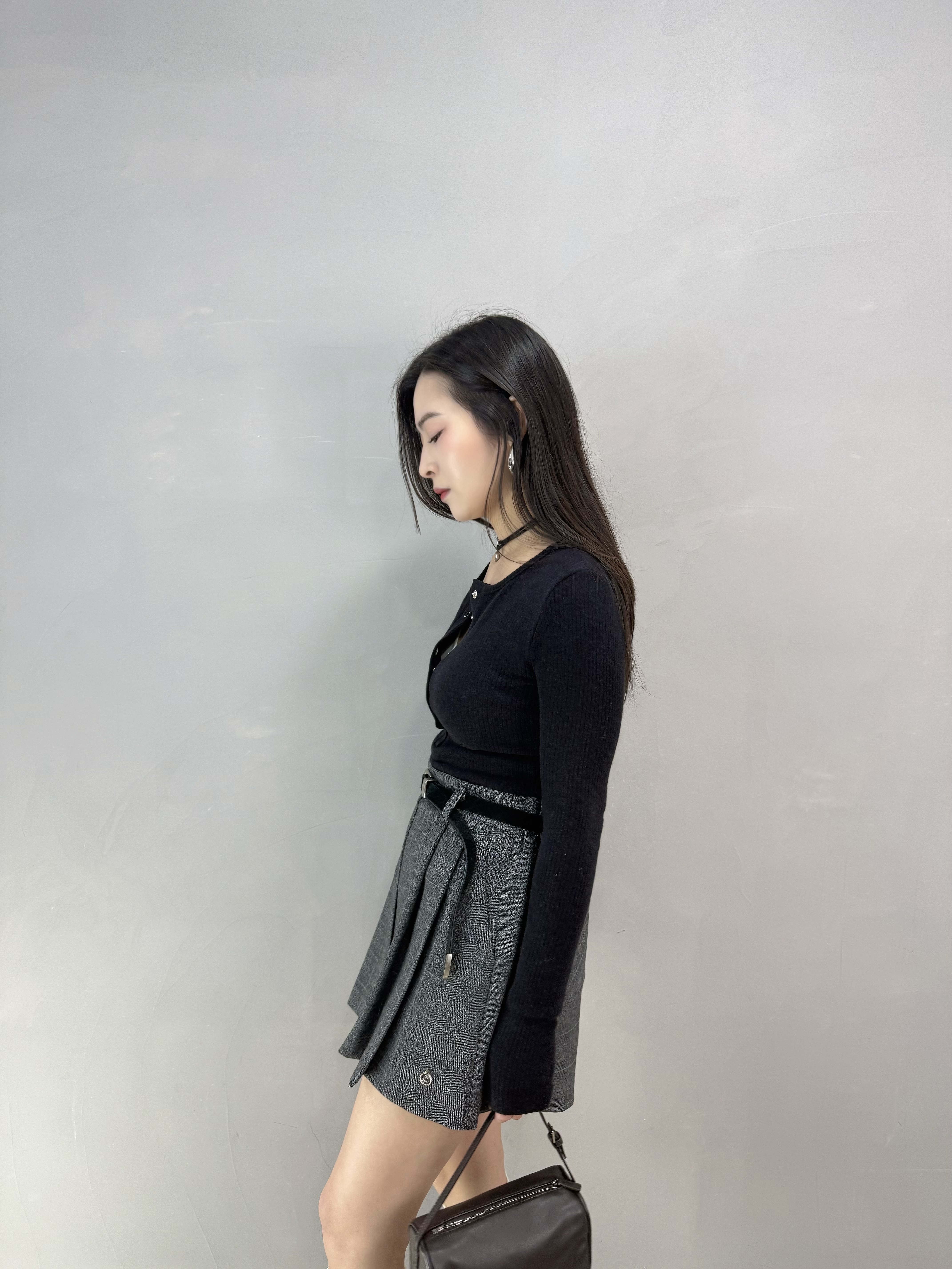 F66 啪鈕暗紋超彈Tee