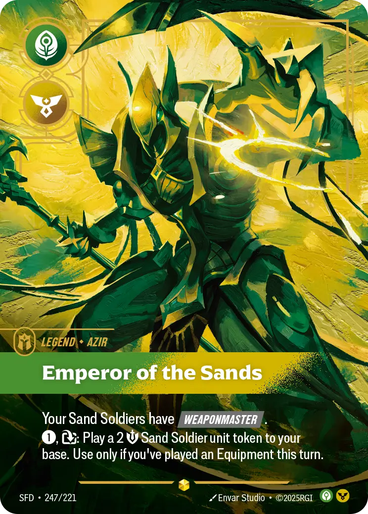 [ Spiritforged - Overnumber ] SFD-247/221 Azir Emperor of the Sands