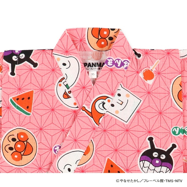 🇯🇵預訂 日本直送🇯🇵麵包超人滿印純棉粉紅色甚平上下套裝