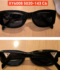 XY6008 5020-143 C6 BLACK GLASSES PD 眼镜 黑色 (110)