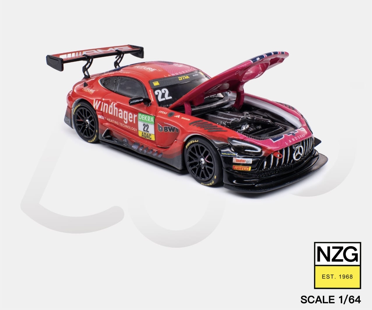 (預訂PreOrder) KILO Works ( 114600011 ) 1:64 AMG GT3 EVO 2025 DTM LANDGRAF MOTORSPORT #22