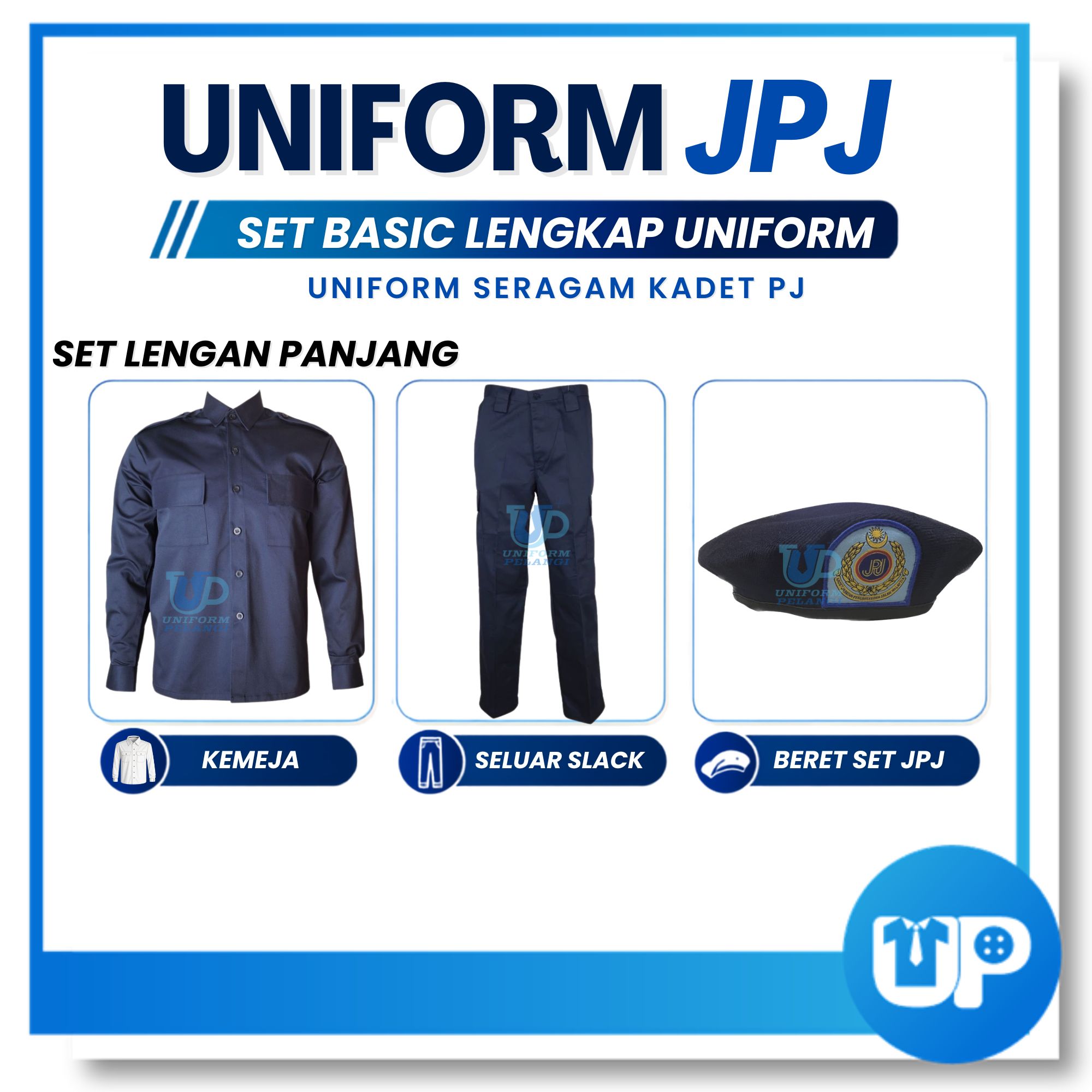 (SET LENGKAP) Kadet JPJ Jabatan Pengangkutan Jalan Pakaian Seragam Uniform Lengakap Sekolah Menengah