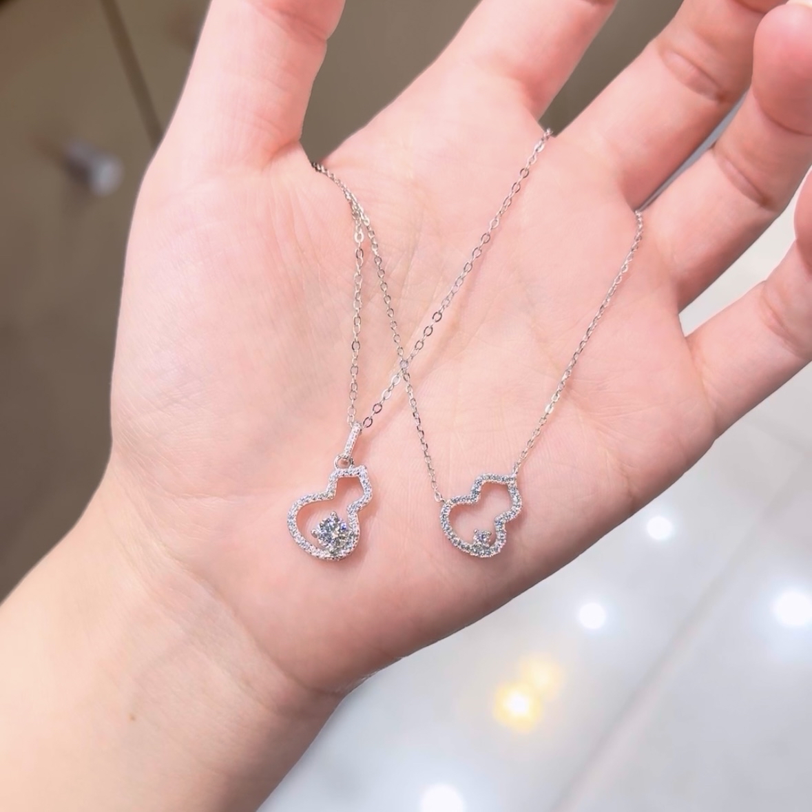 莫桑钻葫芦项链✨ 福禄双全❤️