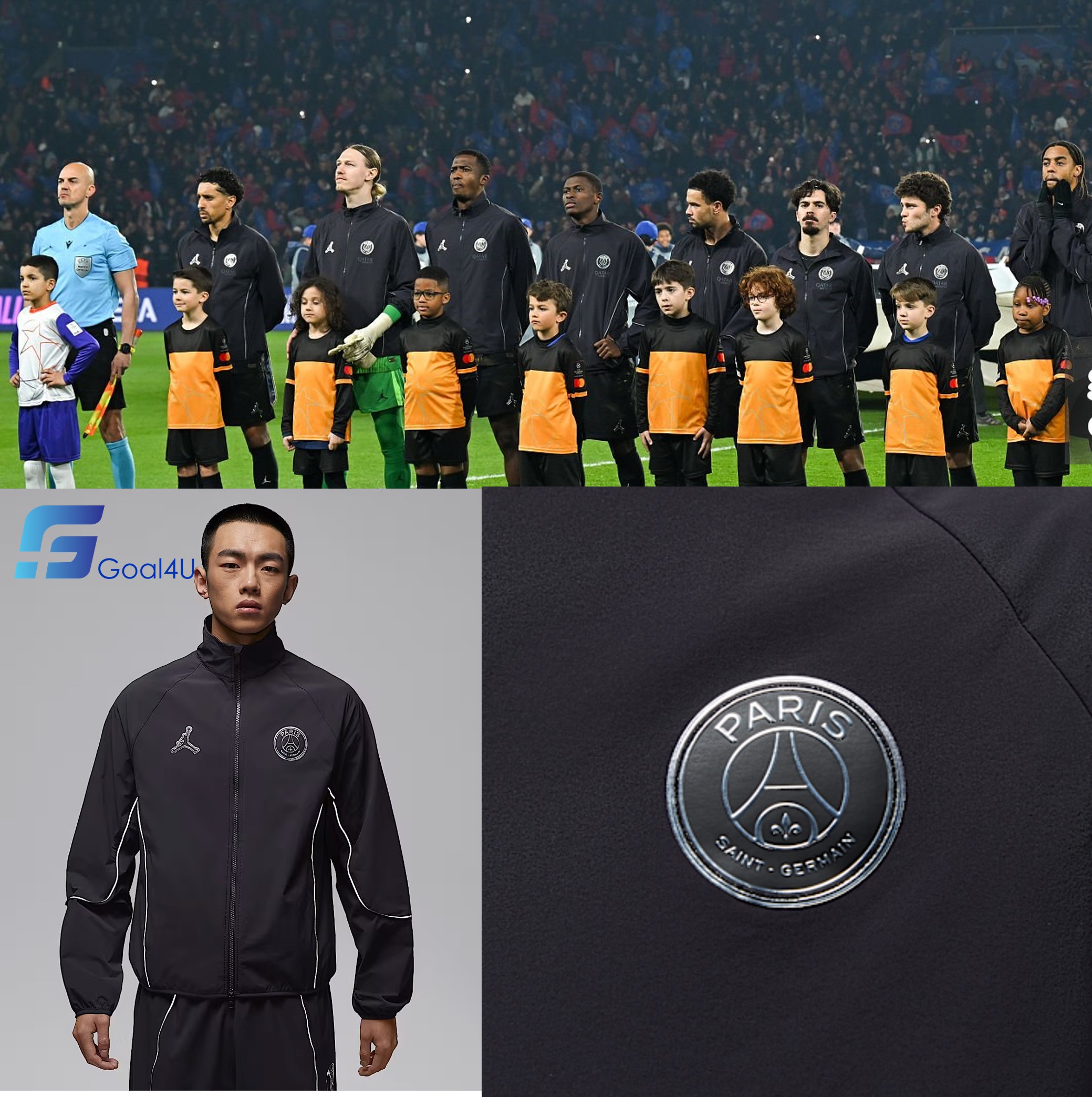 🌙⚽ **暗夜型格登場！ Nike Jordan x PSG "Night Edition" 聯名Anthem Jacket  IF3798