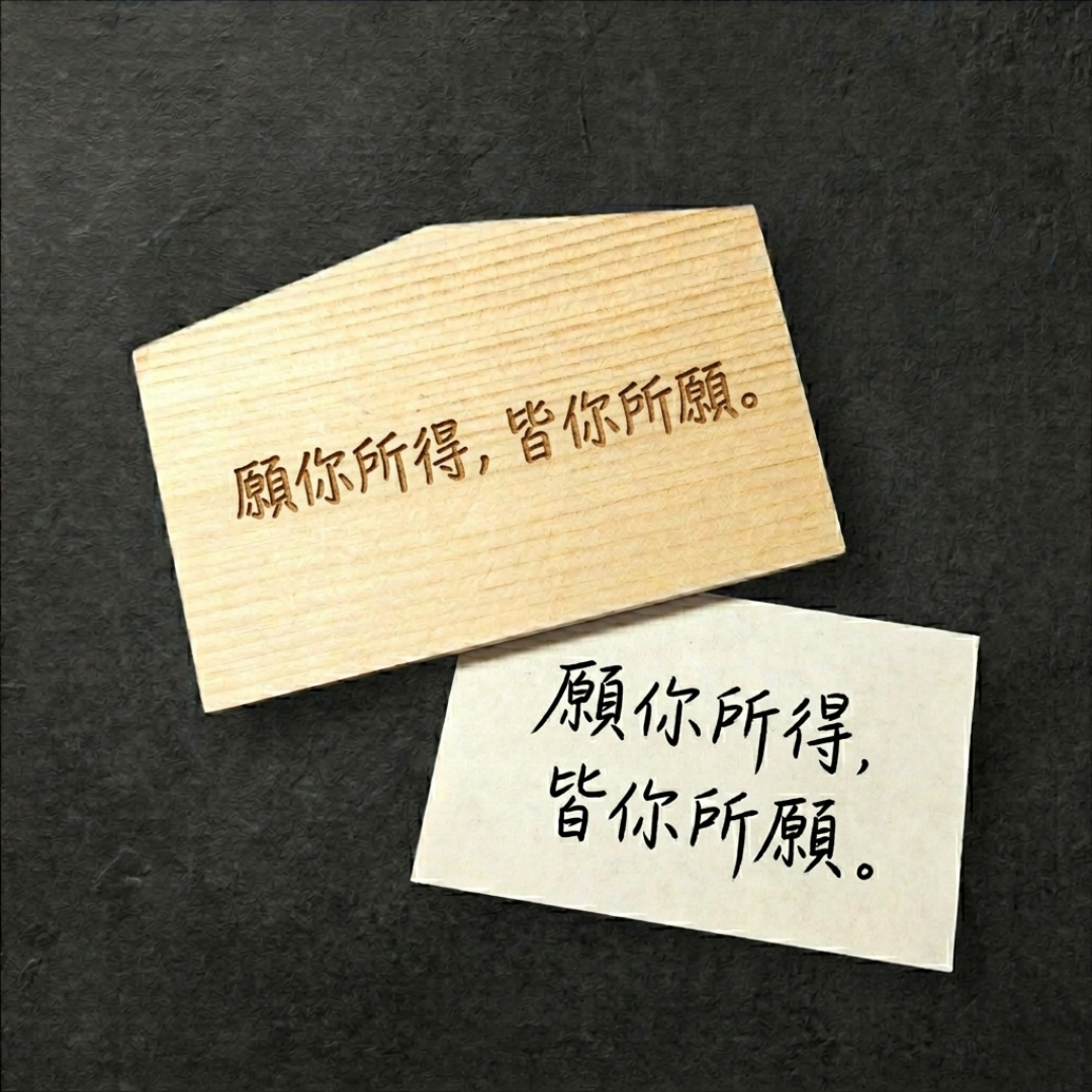 【願望達成・免費客製】HONGKONGER 手作木製應援繪馬 (DSE/遠行祝福首選)