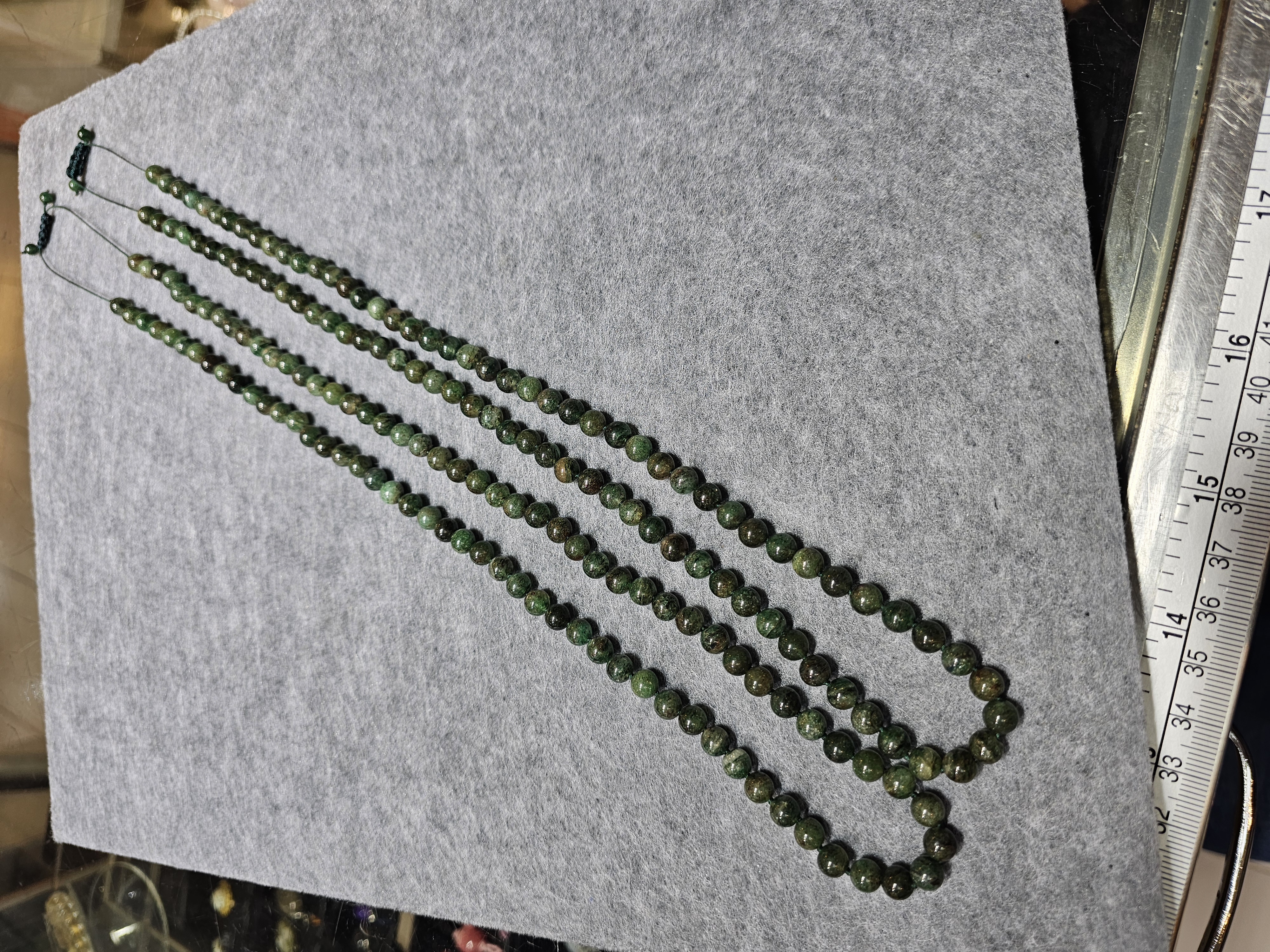 綠東寧珠織繩頸鏈