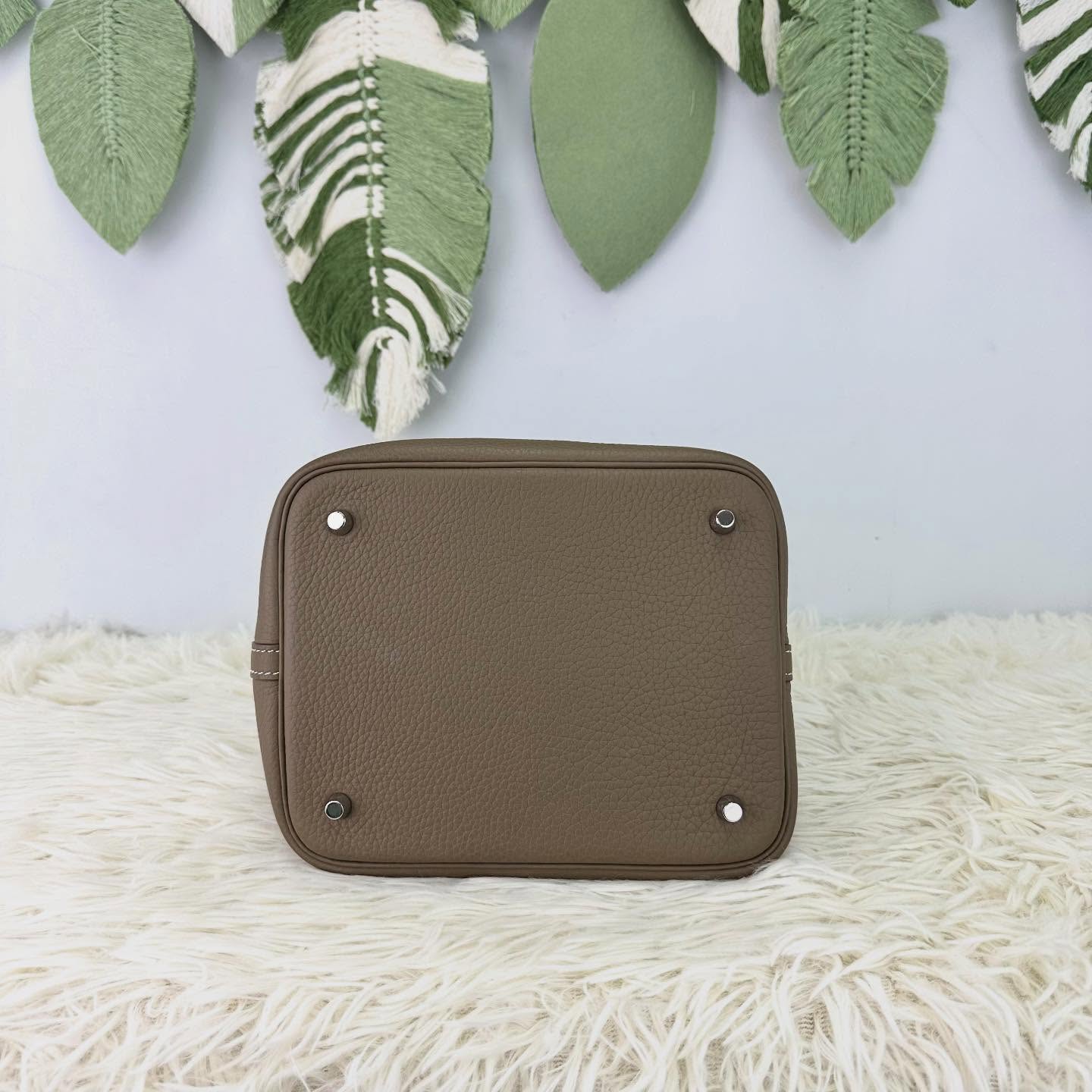 HERMES 🤍PRE OWNED PICOTIN 22 大象灰銀扣菜籃子 Y Stamp 全套有單🤎