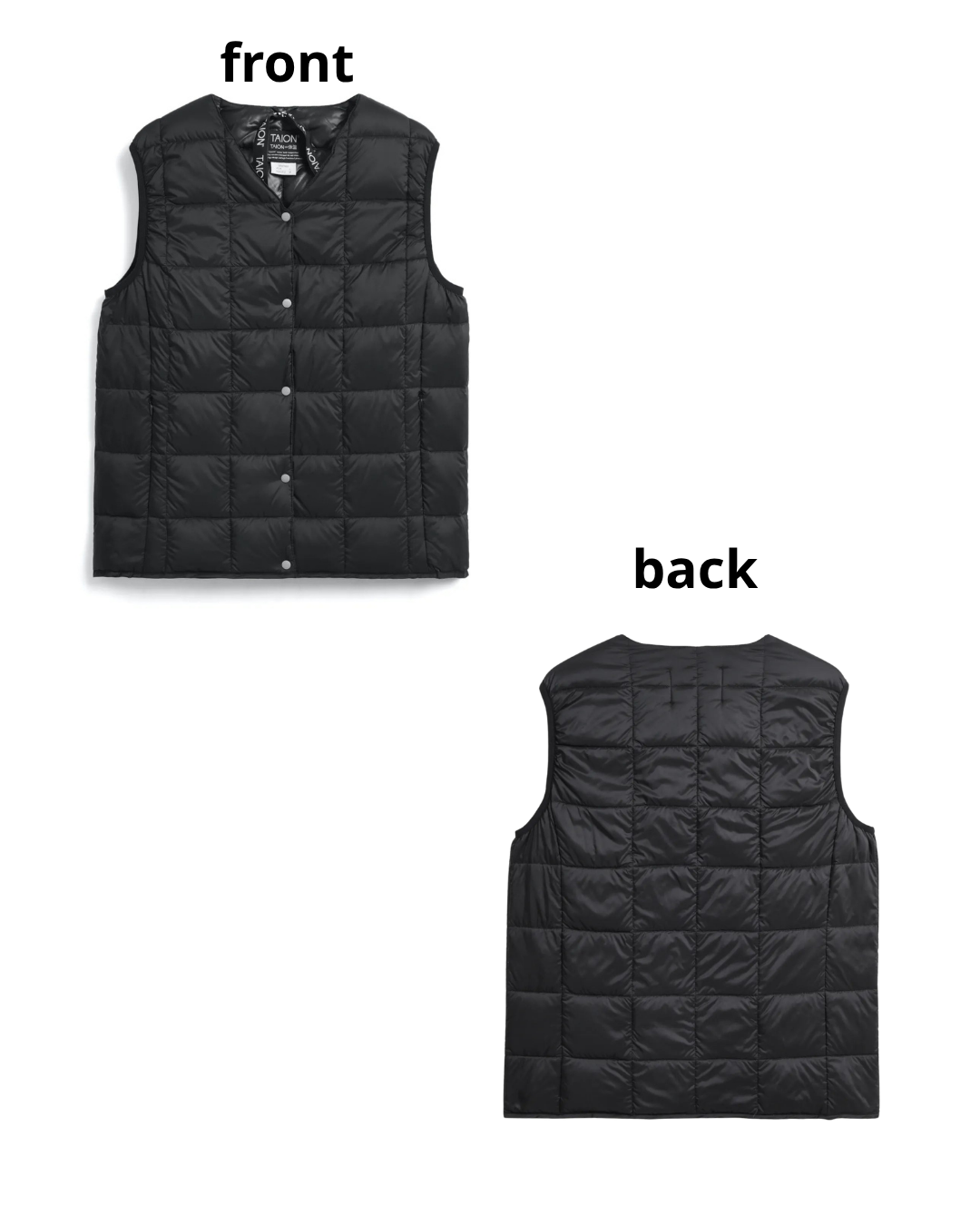 日本代購【 2026年秋冬新產色 日本直送 TAION 女裝經典V領內膽羽絨背心 TAION Women Basic V-Neck Button Inner Down Vest (TAION-W001) 】