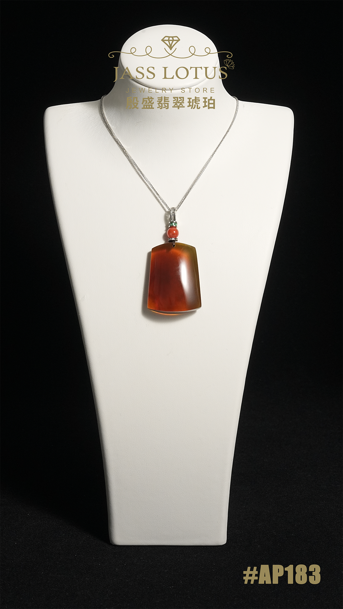 緬甸天然琥珀紫羅蘭珀無事牌吊墜