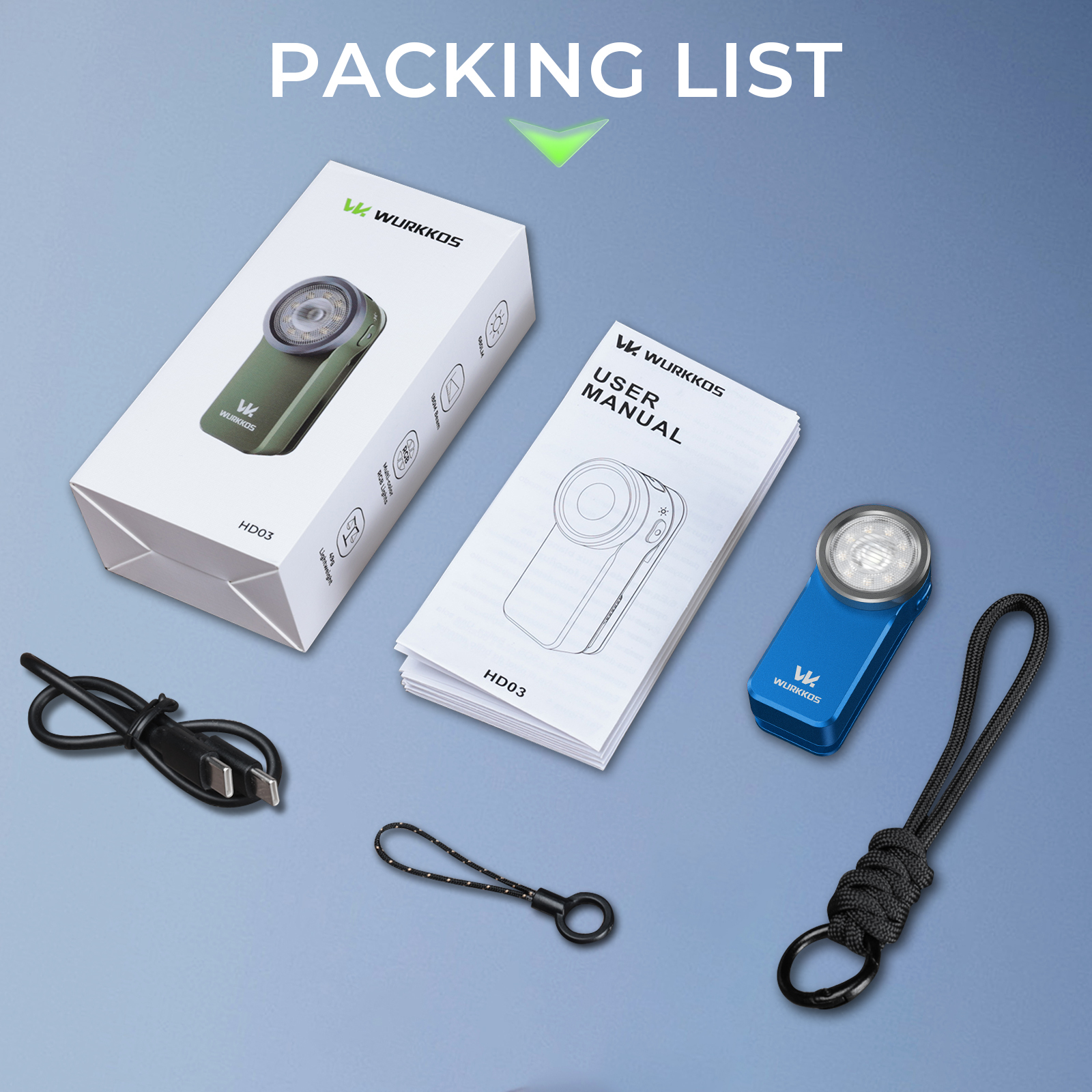 【iF 設計獎夾式手電筒】Wurkkos HD03 – 680流明 USB-C 可充電 EDC 手電筒，帶聚光燈、泛光（95 CRI）、RGB 燈效、磁吸式