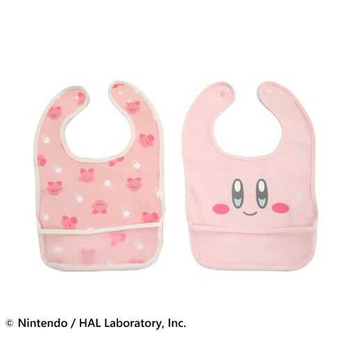 🇯🇵預訂 日本直送🇯🇵星之卡比印花粉紅色圍兜飯衣兩件套