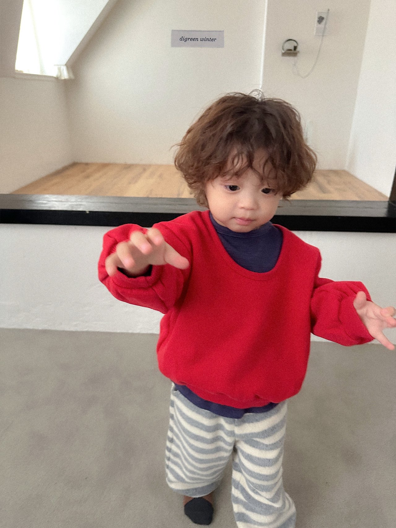 Digreen | Deep U-Neck Sweatshirt 