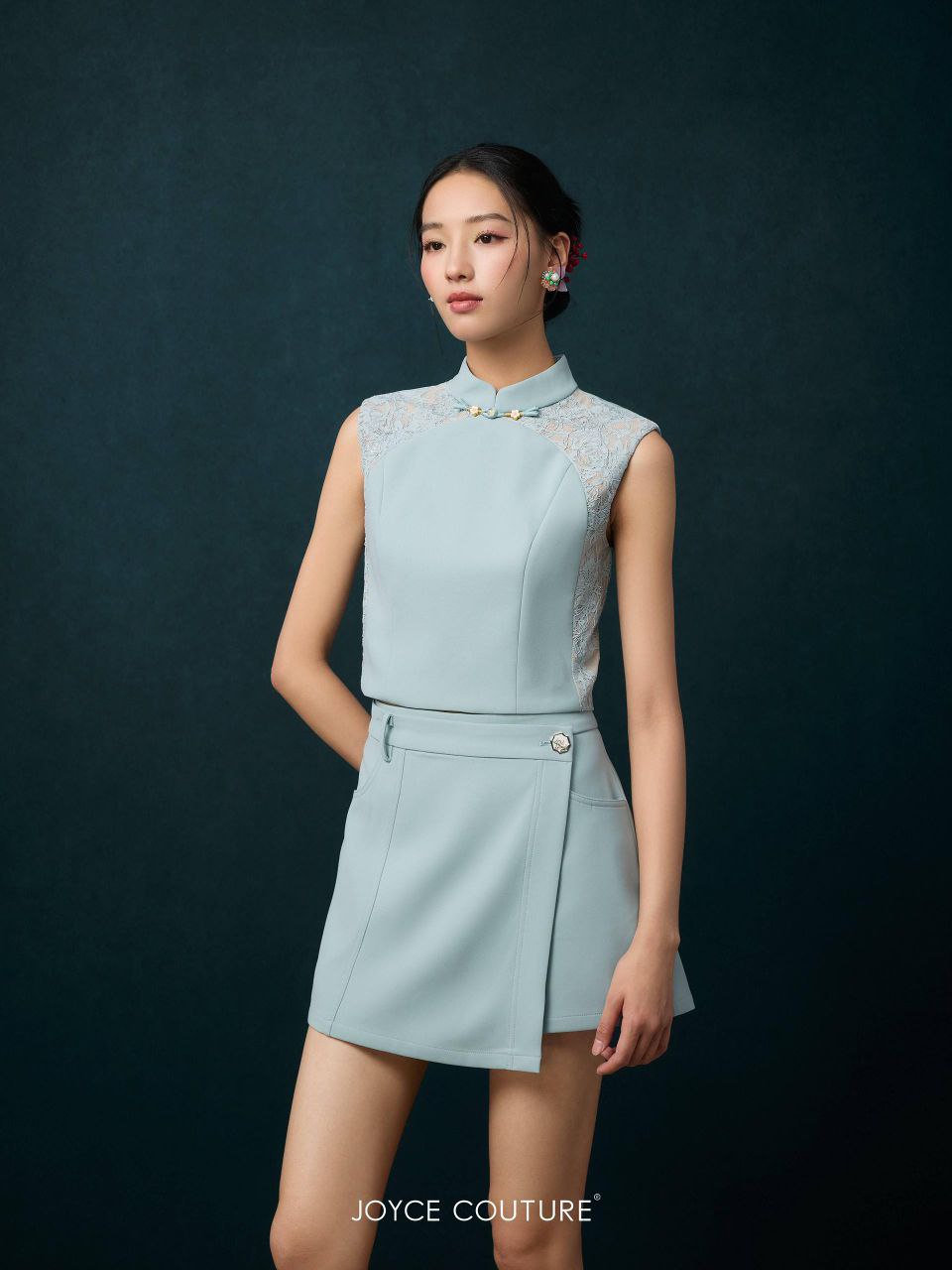 无袖简约旗袍上衣 T0192