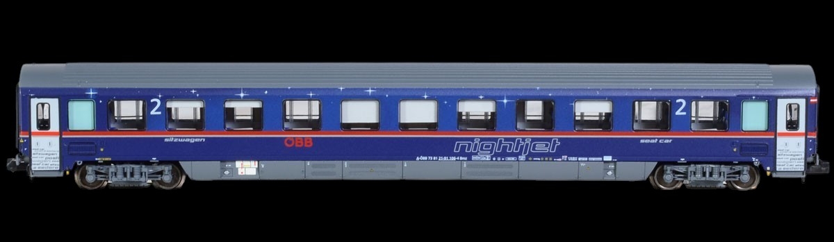 LS models N-scale ÖBB Nightjet Ep.VI Personenwagen Euro Pride (2-Car Set)
