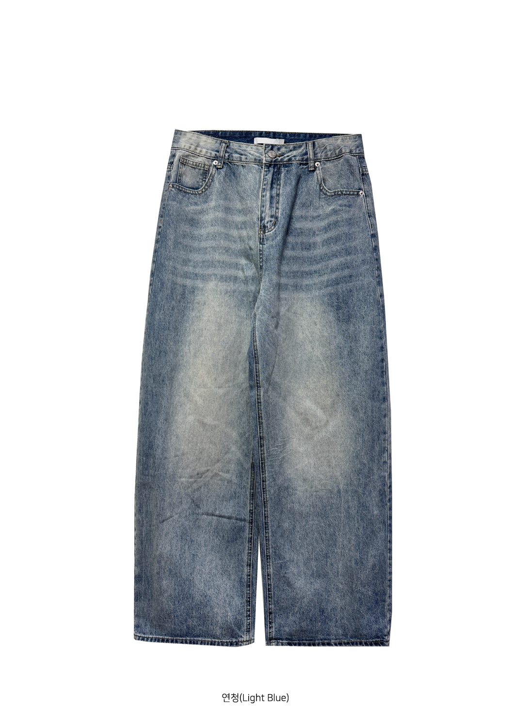 Vintage Wash Wide Denim Pants(Unisex)