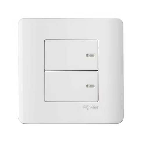 施耐德 ZENcelo 凝白 2位雙控 開關掣