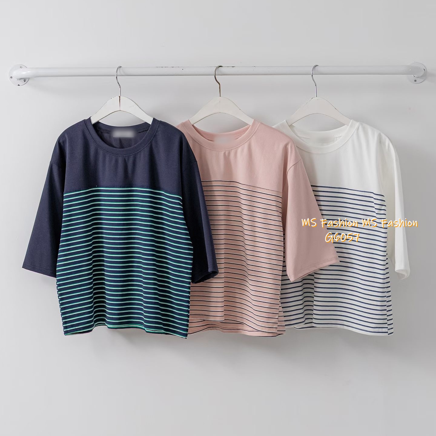 G6057 韓國🇰🇷橫間中袖top