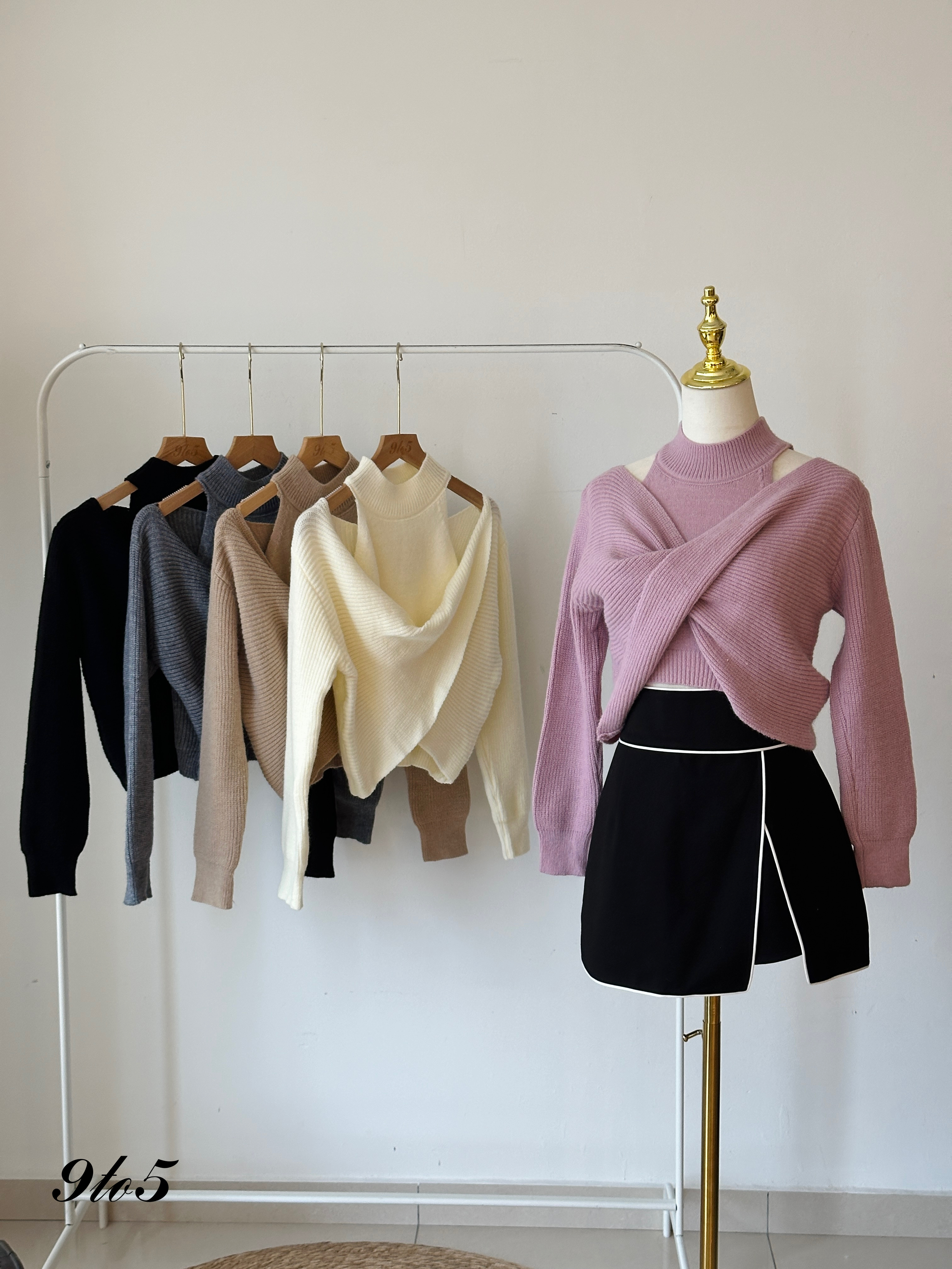 T3942 Two-Piece Knit Top - 5 Colors