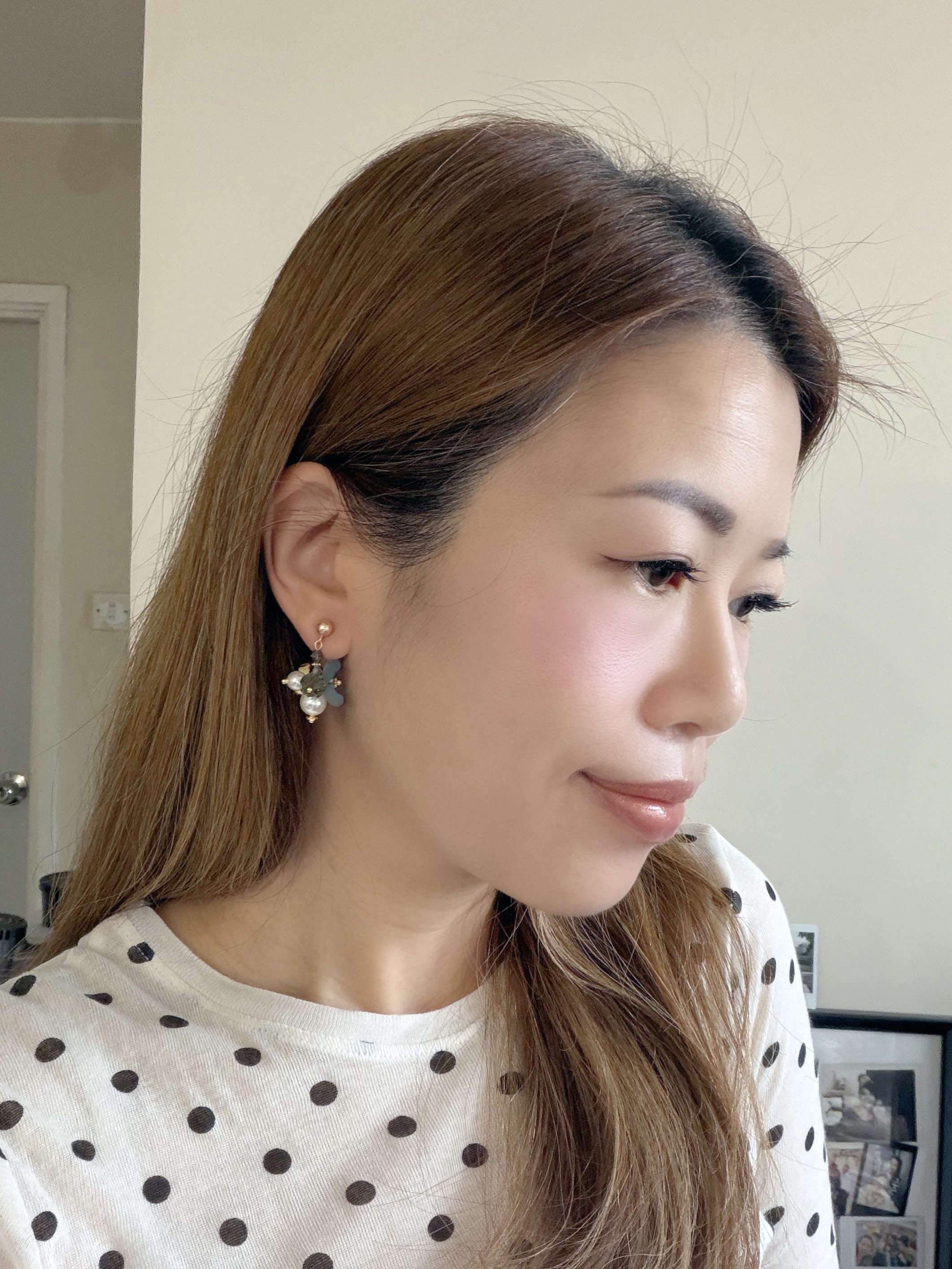 日本花語系列耳環/漸變藍花朵款