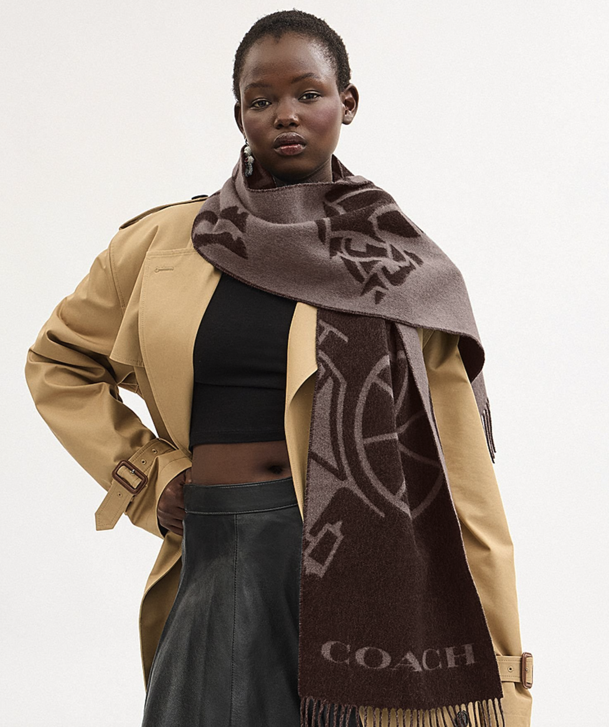 COACH Horse And Carriage Cashmere Muffler