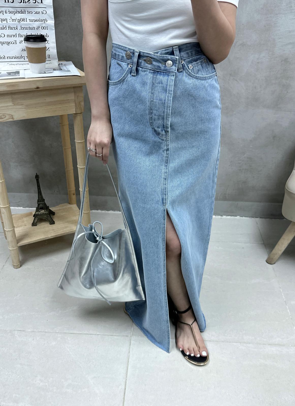 N12 不規則腰牛仔裙