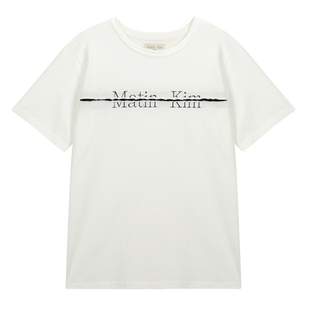 MATIN KIM CUTTED LOGO LAYERED TOP | PrettythingsHK