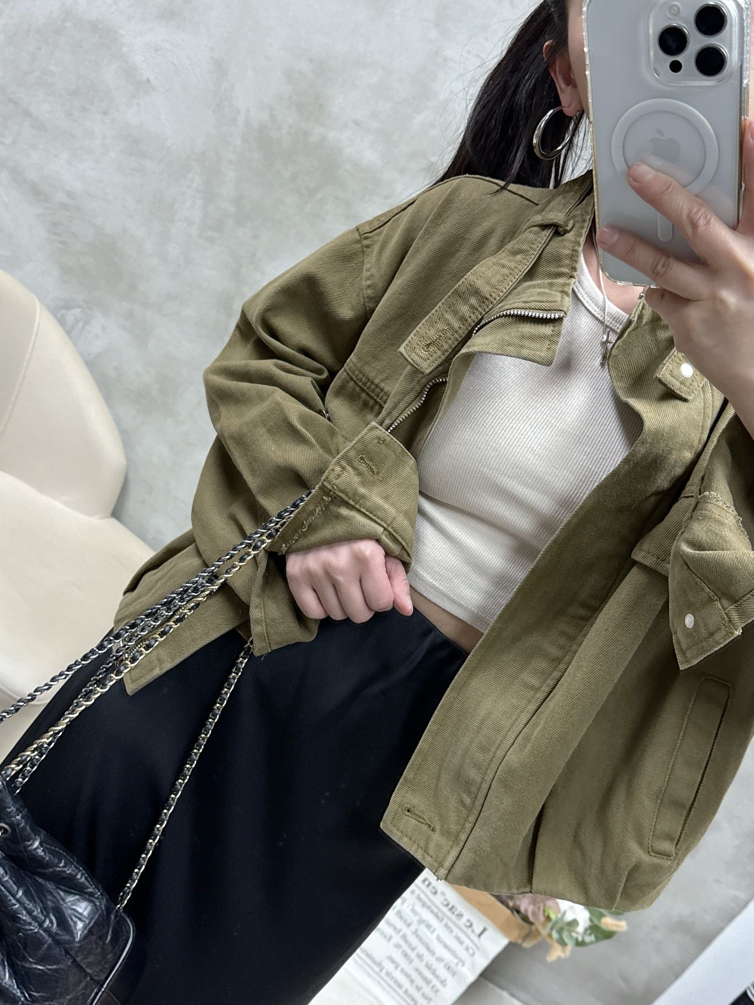 洗水牛仔布外套