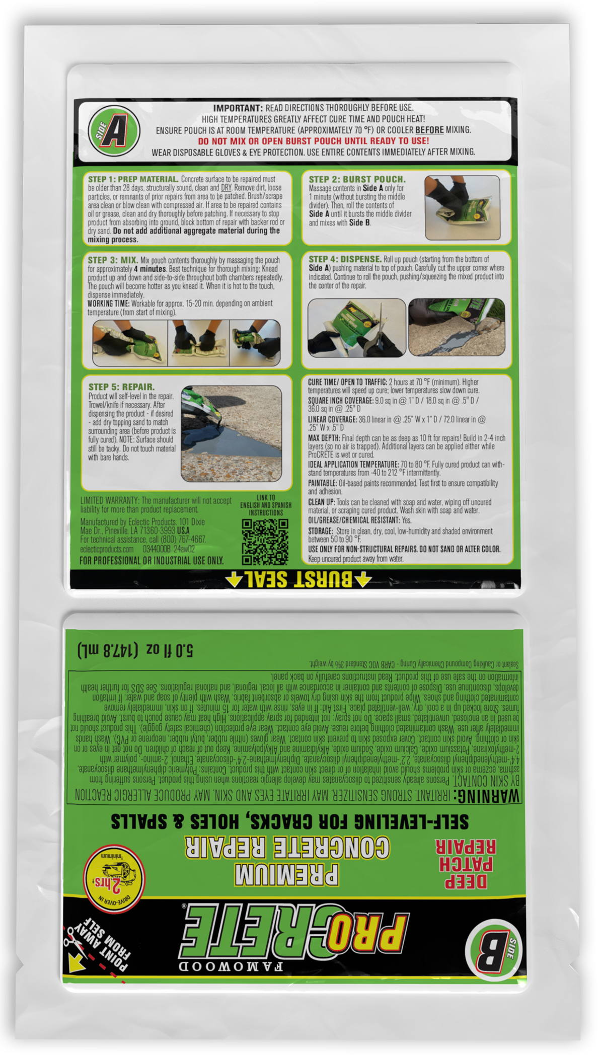 ProCRETE Premium Concrete Repair – SELF LEVELING 高級混凝土修補劑 – 自流平