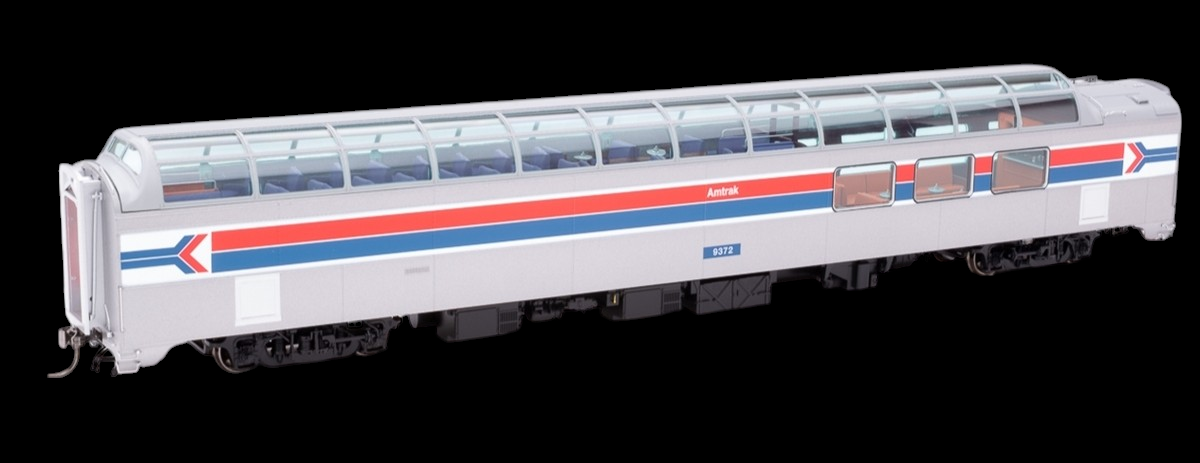 Rapido’s Amtrak 3/4 Dome Lounge HO with lights 