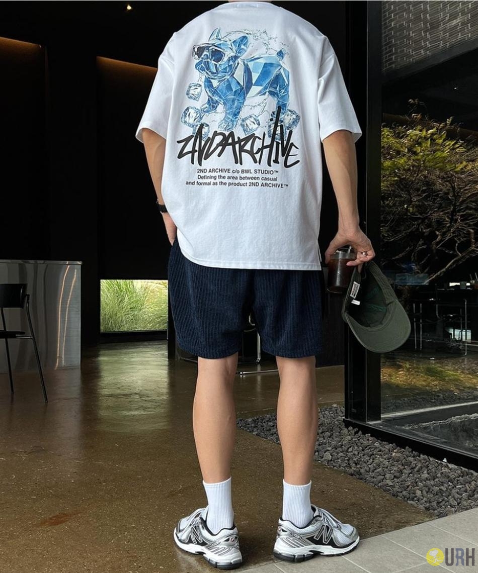 【100%保證韓國直送】2ND ARCHIVE 立體水晶鬥牛犬印花挺闊寬鬆短袖 Tee 👕 [4 color] RG165724