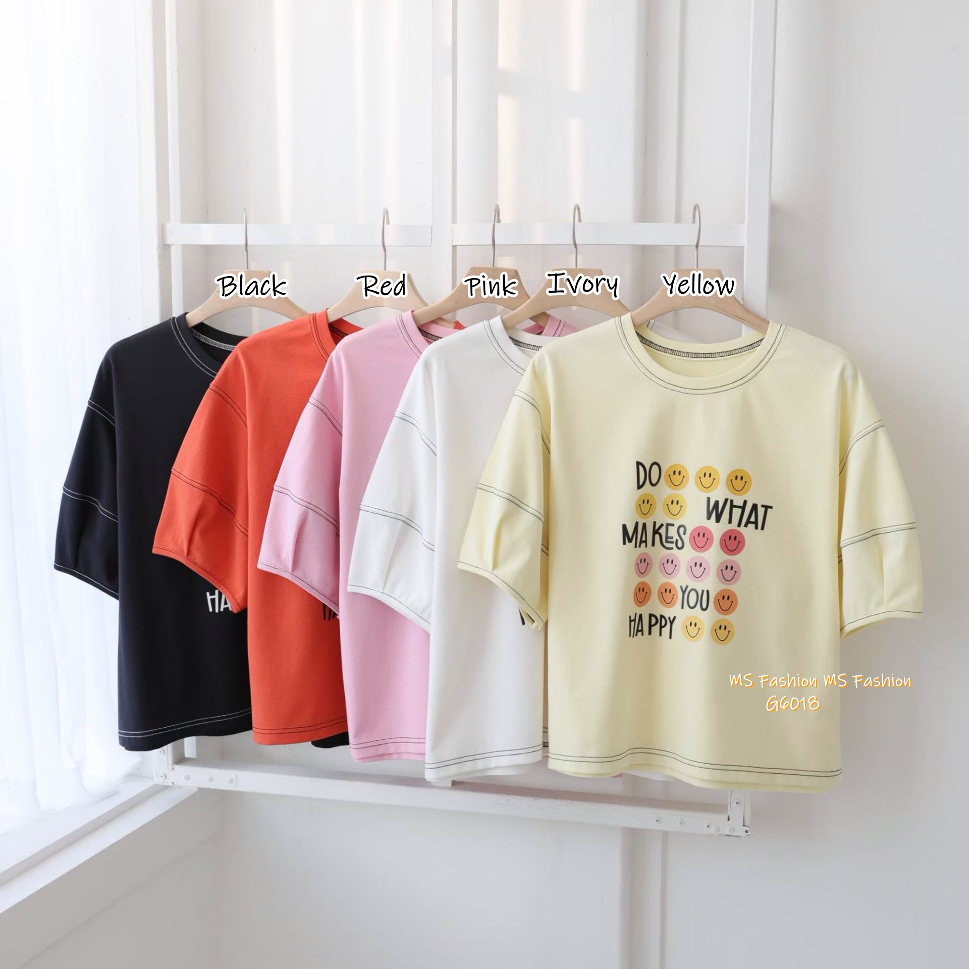 G6018 韓國🇰🇷可愛哈哈笑字母top