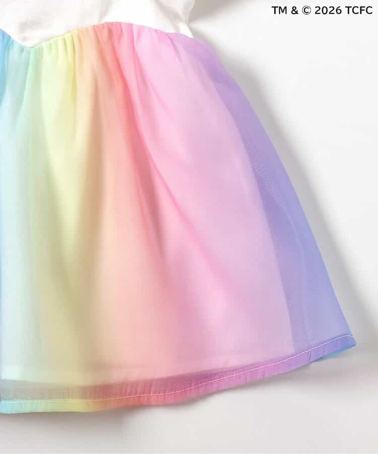 🇯🇵預訂 日本直送🇯🇵Apres les cours x Care Bears系列人物印花彩虹漸層薄紗泡泡袖束腰上衣