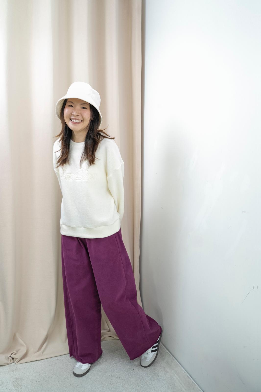 可機洗免燙軟糯文字上衣（奶白色）