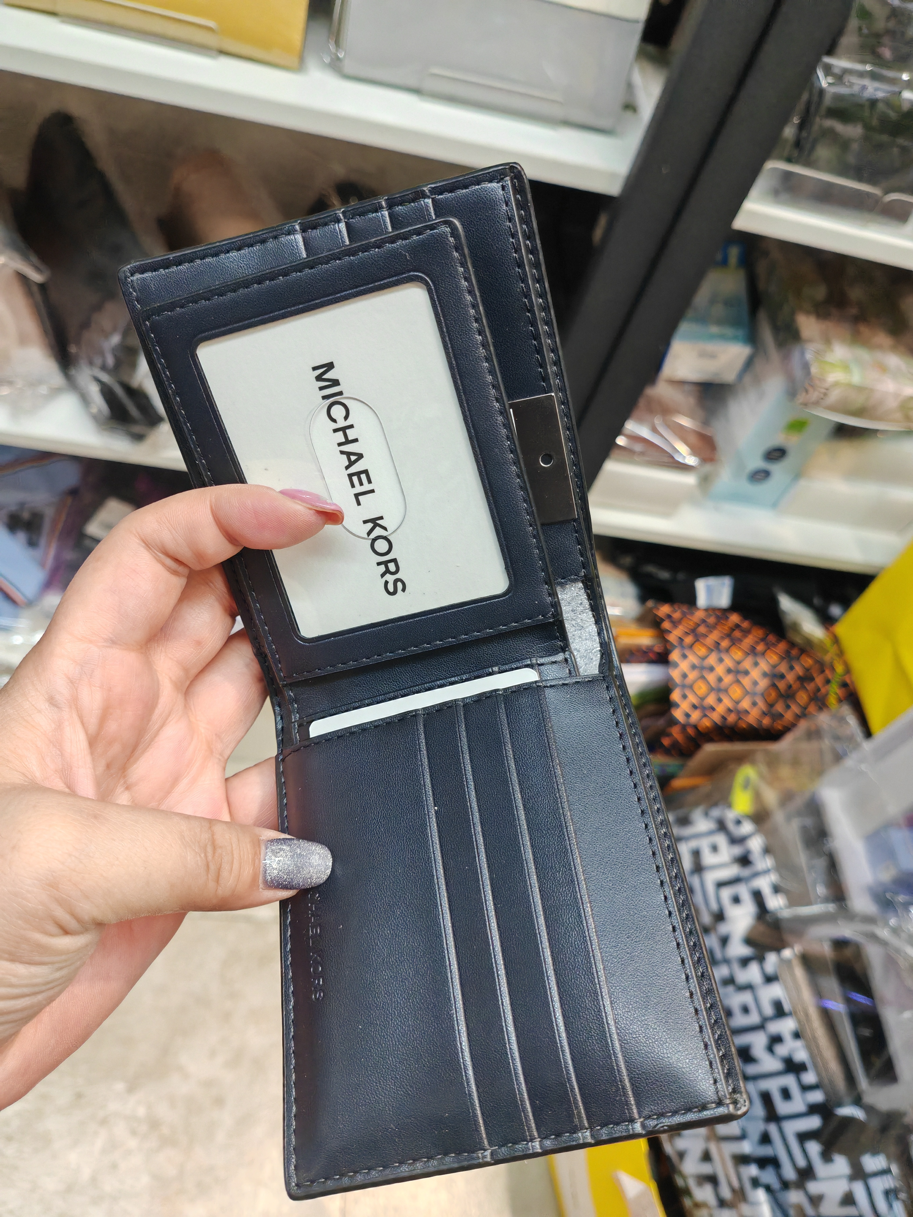 香港現貨-Michael Kors men's wallet navy