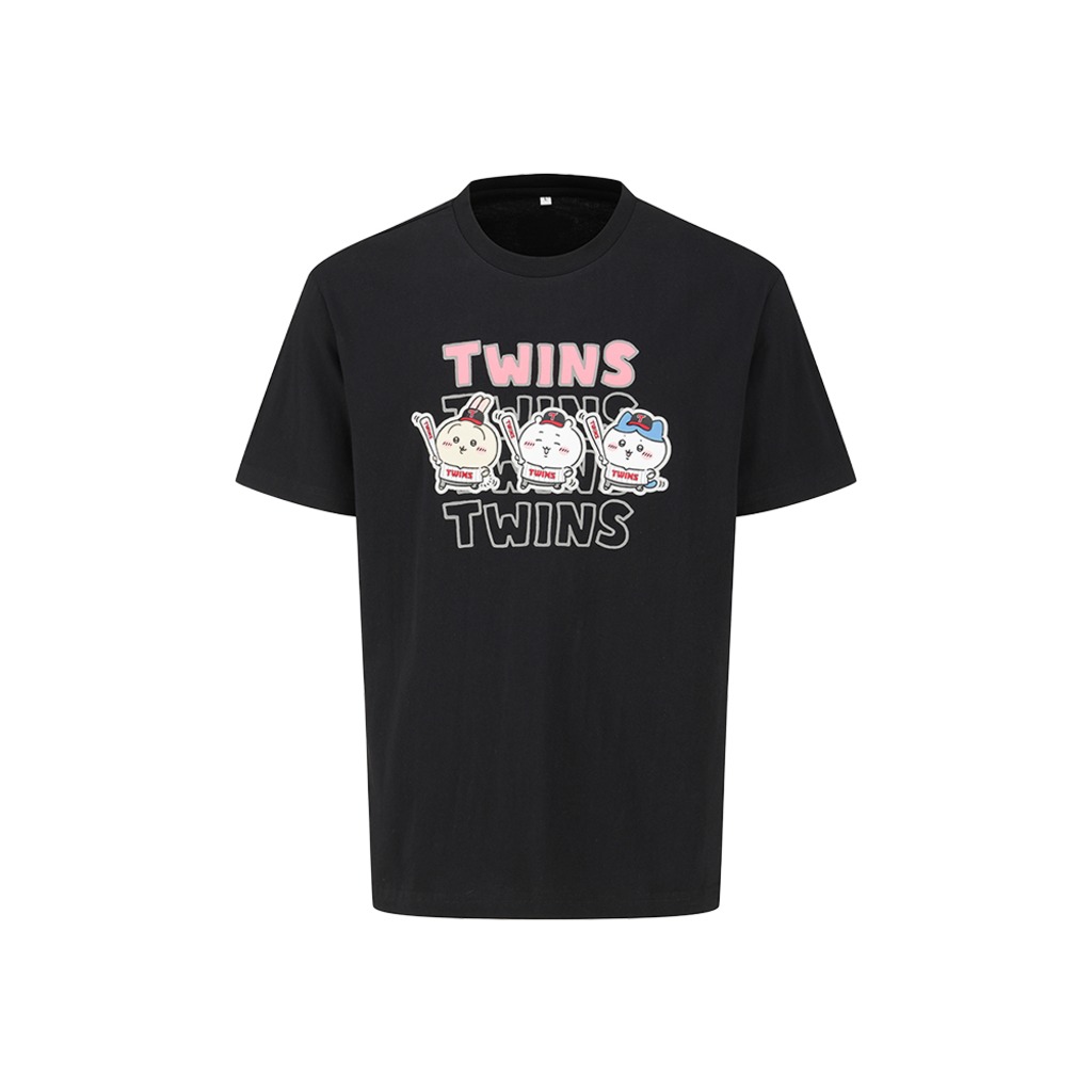 《Pre-Order》黑Tee｜韓國 Chiikawa 吉伊卡哇 X LG Twins 棒球隊商品 (26CKW17-P)
