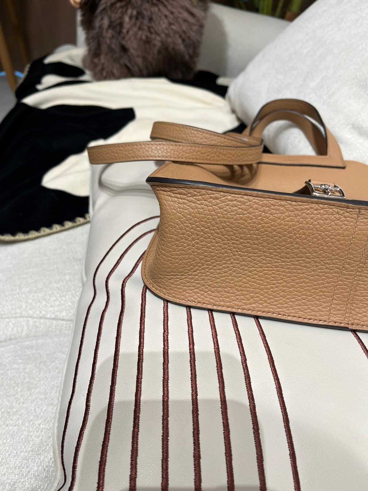 Hermes Halzan 25 Stamp U 餅乾色 100%Authentic, 95%New✅收據✅Dust bag